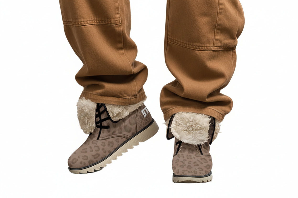Stolo Clothing Co STARCHILD Leopard Print Plush Boots