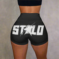 Stolo Clothing Co STARCHILD Back Print High-Waisted Shorts [BLACK]