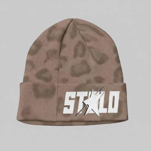 Stolo Clothing Co STARCHILD Leopard Print Knitted Beanie