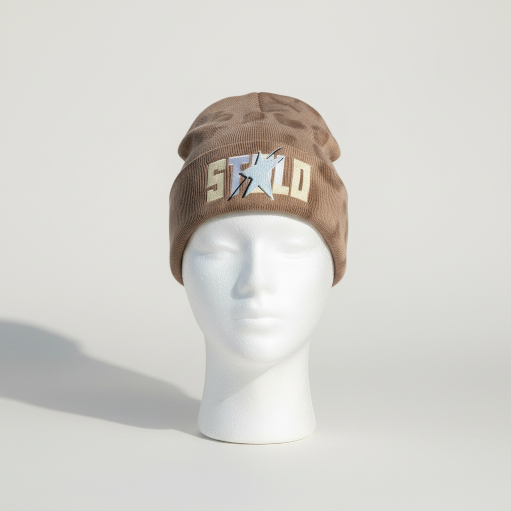 Stolo Clothing Co STARCHILD Leopard Print Knitted Beanie