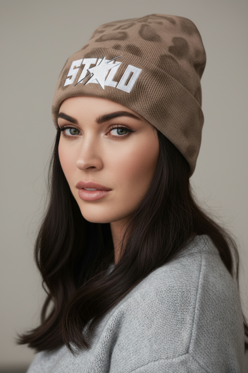 Stolo Clothing Co STARCHILD Leopard Print Knitted Beanie