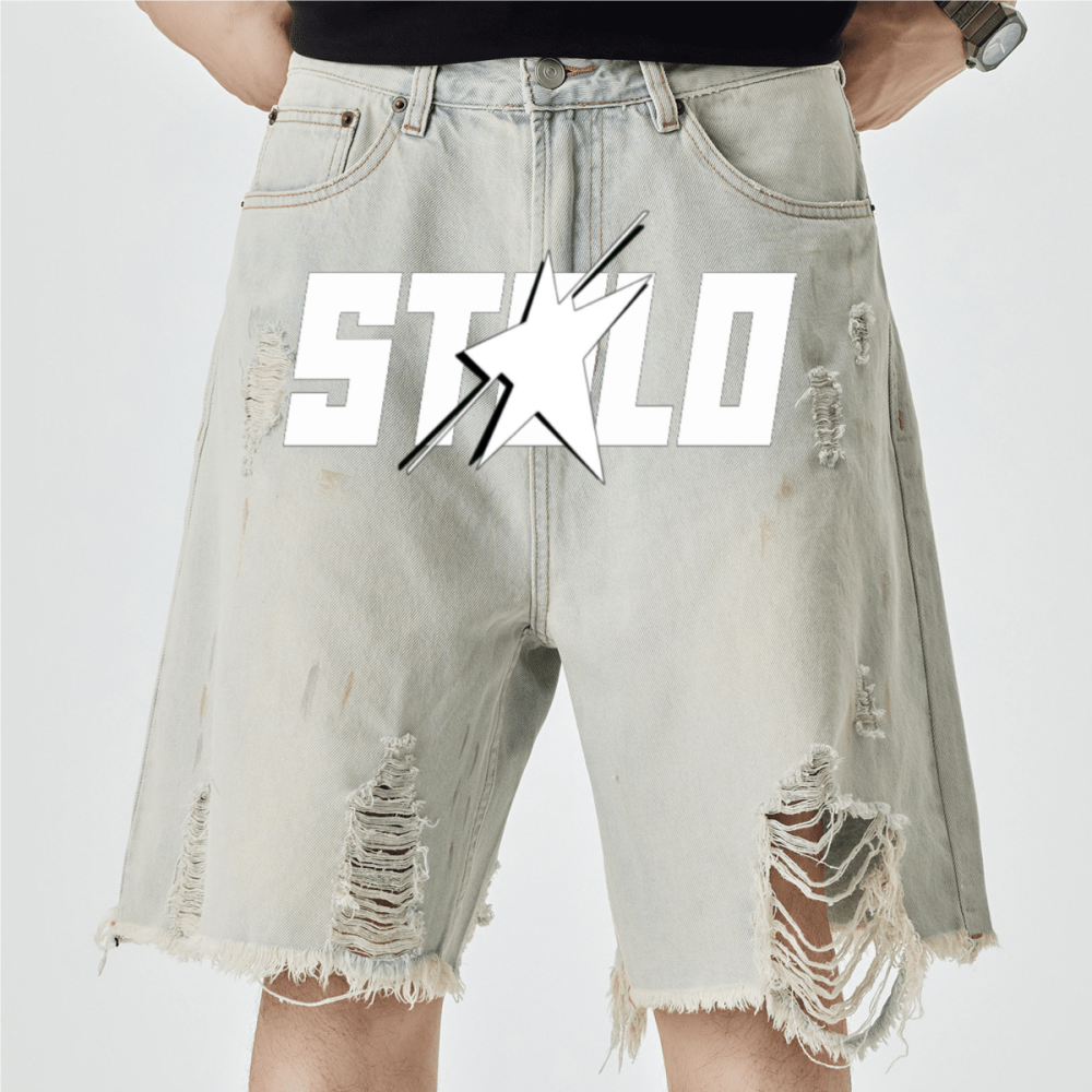 Stolo Clothing Co STARCHILD Unisex Distressed Denim Shorts (JORTS)