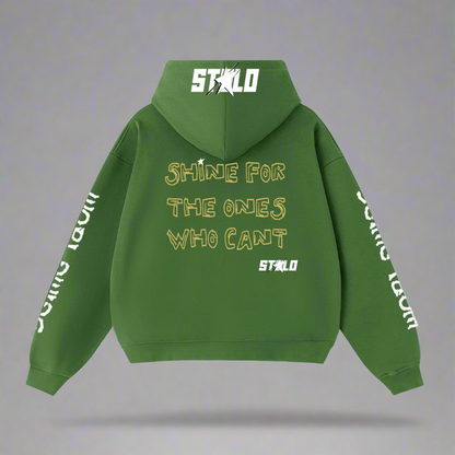 Limited Edition Stolo Clothing Co Still Shining Cropped Double-Zip Up Hoodie
