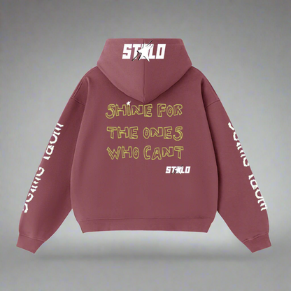Limited Edition Stolo Clothing Co Still Shining Cropped Double-Zip Up Hoodie