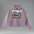 Limited Edition Stolo Clothing Co Still Shining x World Wide Cropped Double-Zip Up Hoodie
