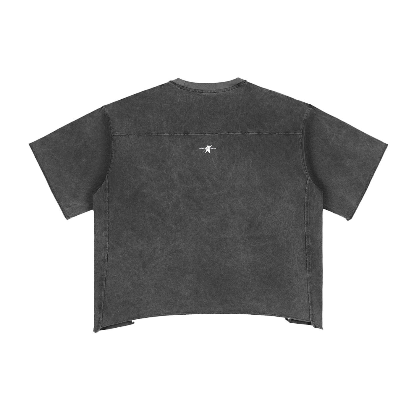 Stolo Clothing Co THE MASK Raw Edge Snow Washed Oversized Boxy Tee