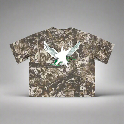 Stolo Clothing Co Birdies Cropped Tree Print Camo Tee