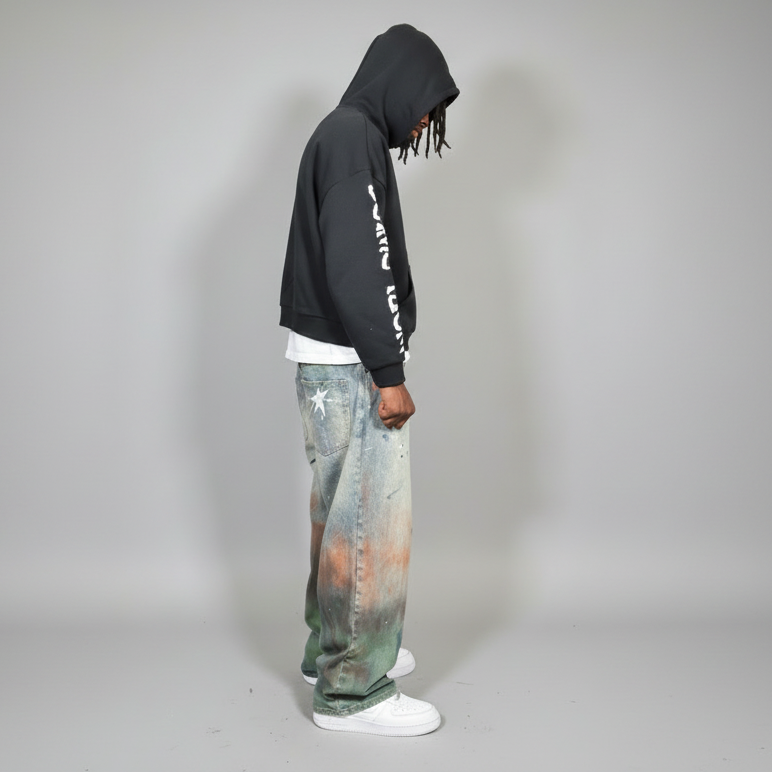 Stolo Clothing Co STARCHILD REBORN X WORLDWIDE Boxy Double Zip-Up Fleece Hoodie (380GSM)