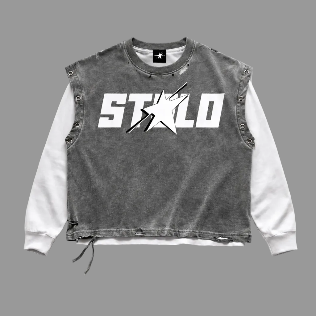 Stolo Clothing Co STARCHILD Distressed Tank Top x Long Sleeve Double Tee