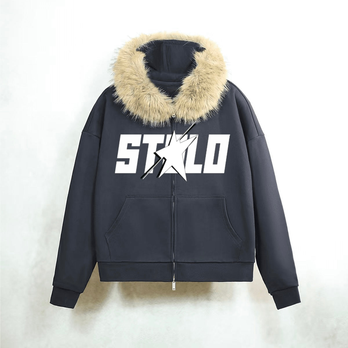 Stolo Clothing Co STARCHILD Detachable Fur Double Zip-Up Hoodie (400GSM)