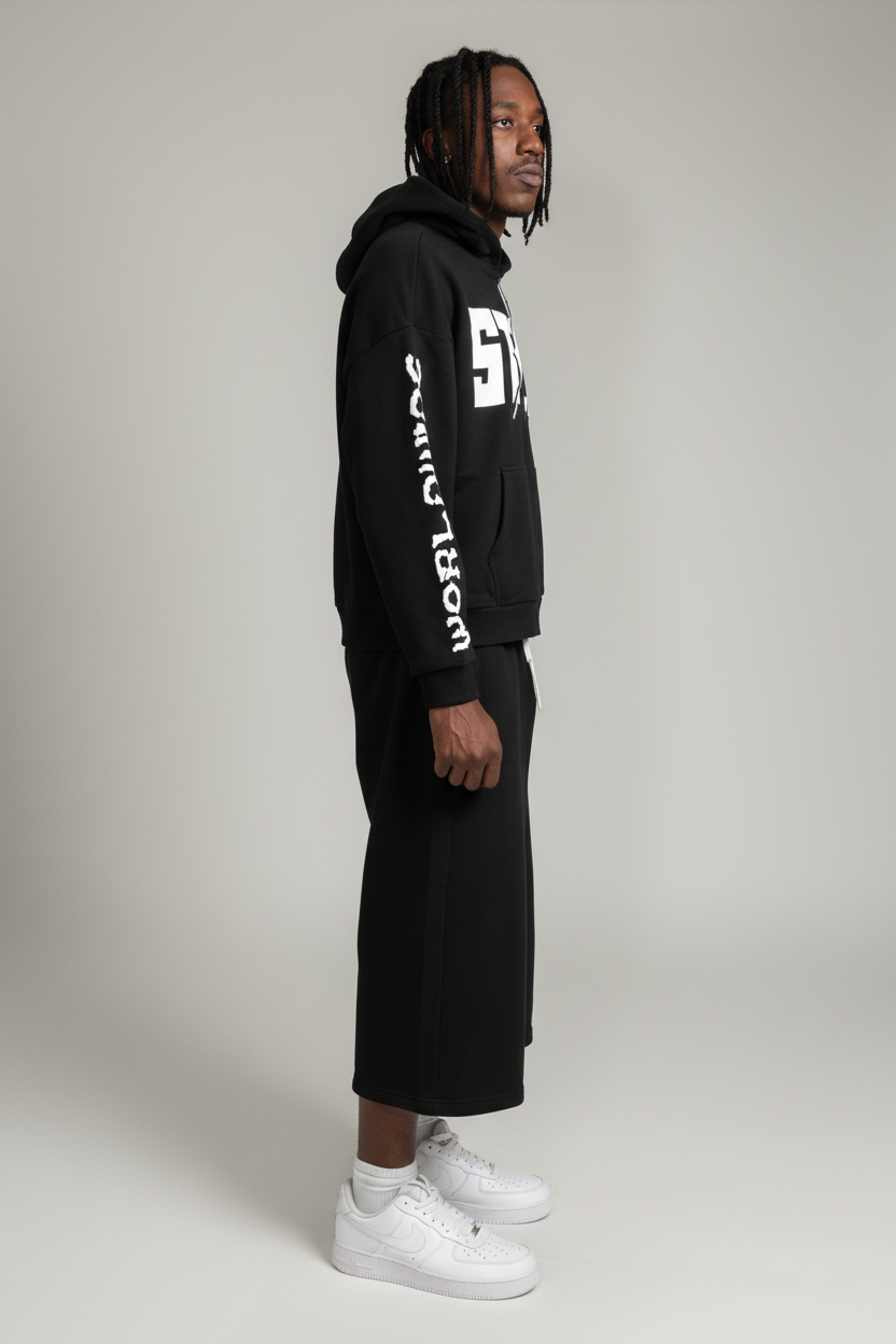 Stolo Clothing Co STARCHILD X WORLDWIDE Heavyweight Boxy Double Zip Fleece Zip-Up Hoodie (380GSM)
