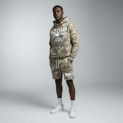 Stolo Clothing Co Birdies French Terry Tree Print Camo Hoodie