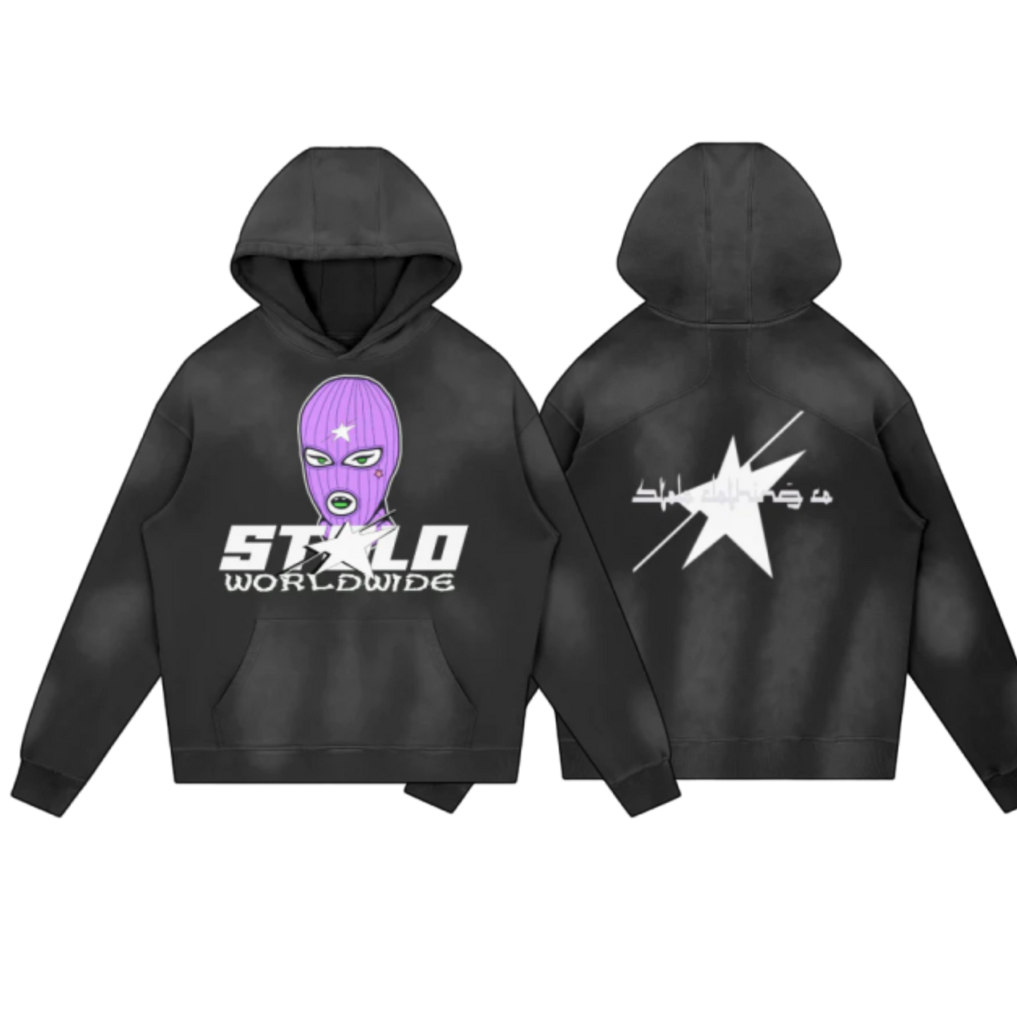 Stolo Clothing Co STOLO WORLD WIDE Washed Effect Hoodie