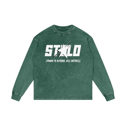 Stolo Clothing Co Starchild Acid Wash Oversize Long Sleeve Tee