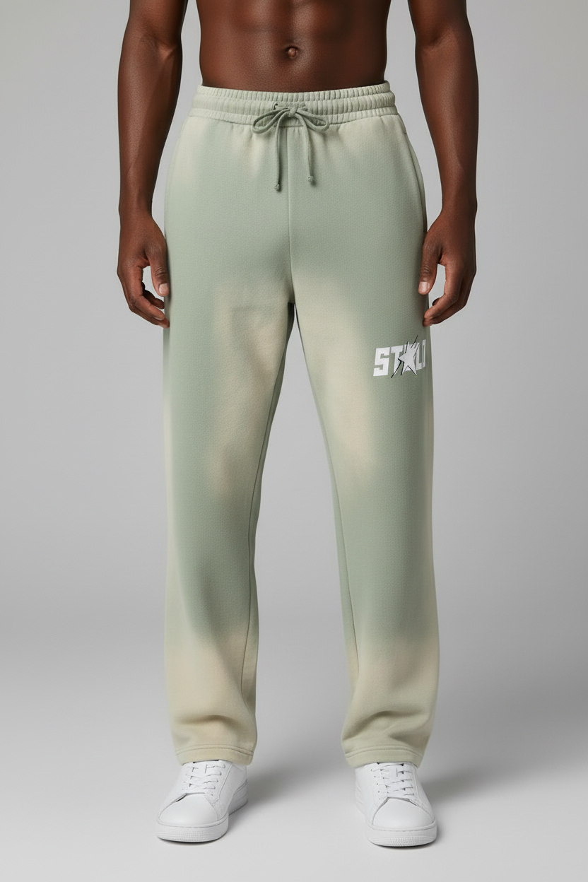 Stolo Clothing Co STARCHILD Sun Faded Raw Edge Straight-Leg Sweatpants
