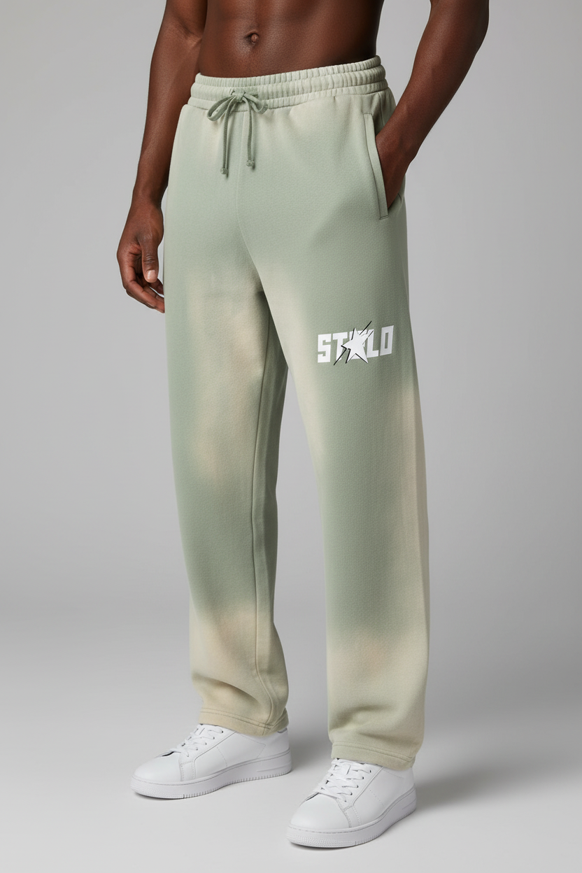 Stolo Clothing Co STARCHILD Sun Faded Raw Edge Straight-Leg Sweatpants