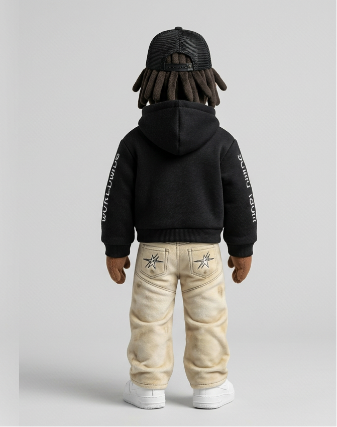30 cm STOLO poseable plush figure, back