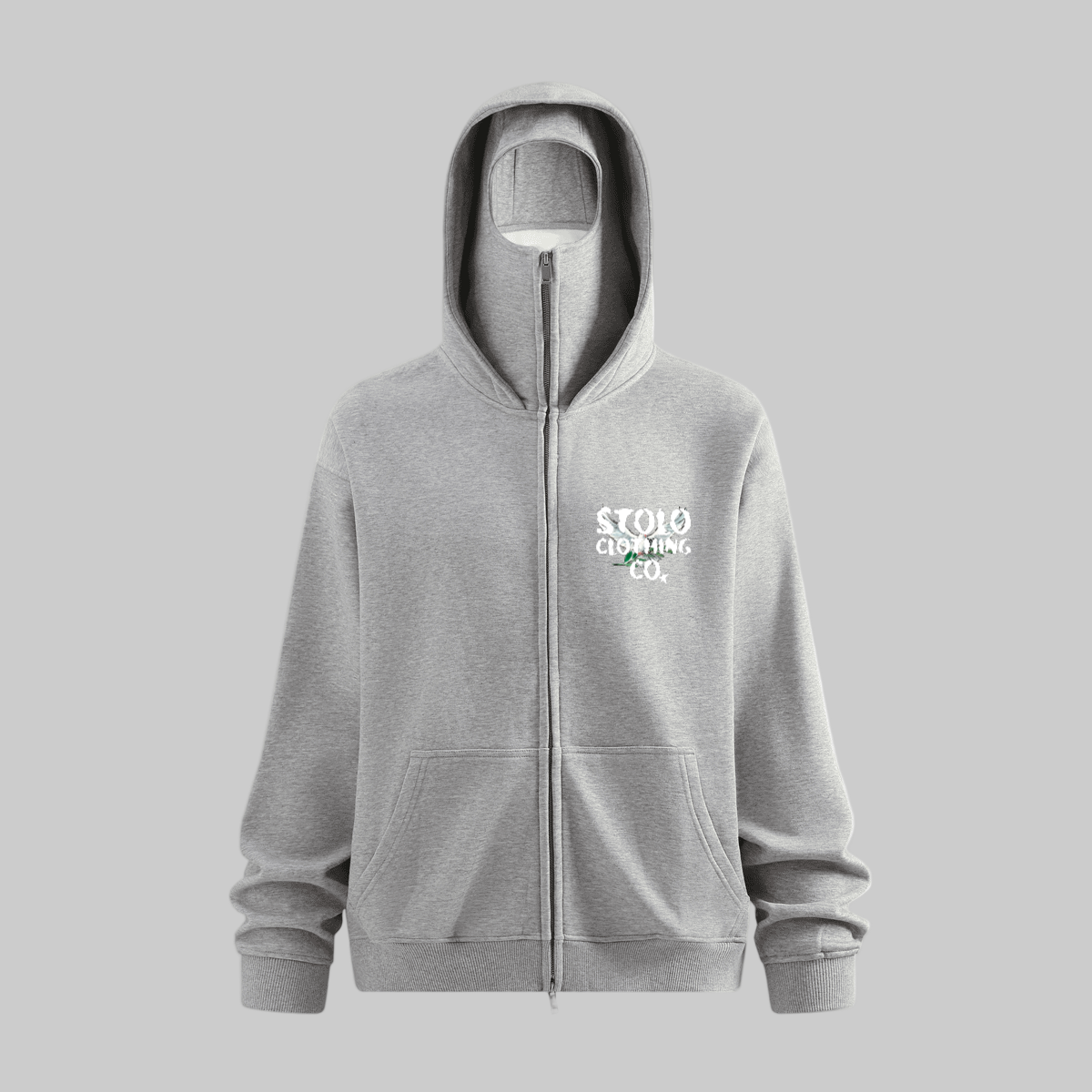 Stolo Clothing Co Birdies Civil War Edition Double Zip-Up Hoodie with Built-in Face Mask