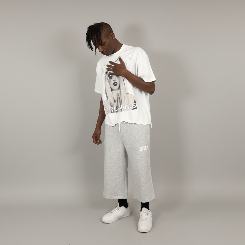 Stolo Clothing Co PREYING NUN Vintage Wash Boxy Distressed Hem Tee