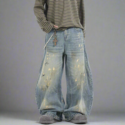 Stolo Clothing Co Essentials Hand-Painted Baggy Jeans