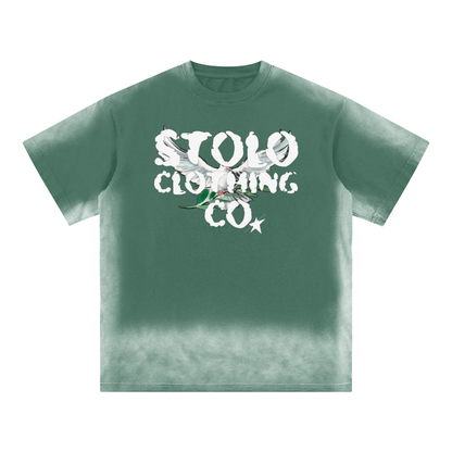 Limited Edition Stolo Clothing Co Birdies Monkey Washed Drop Shoulder Tee