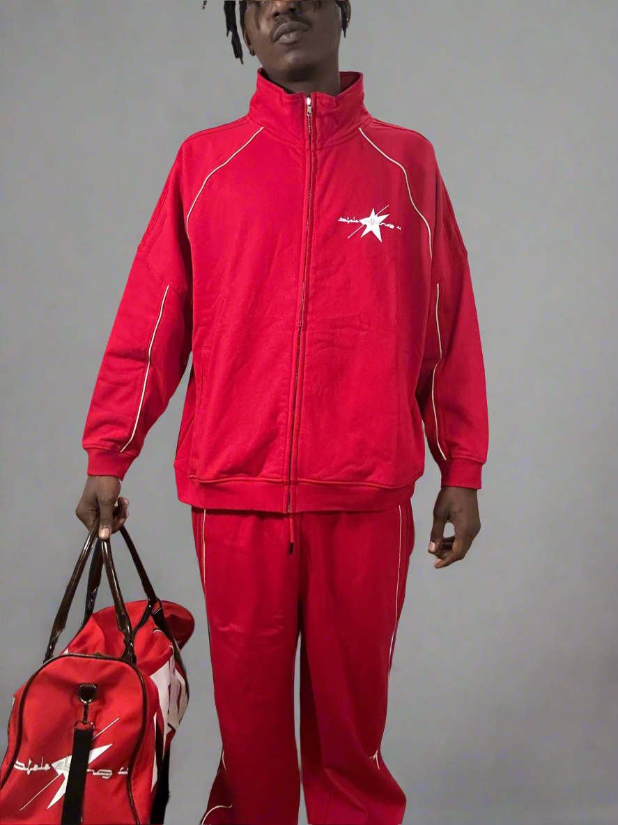 Stolo Clothing Co Essential Reflection Striped Straight-Leg Sweatpants