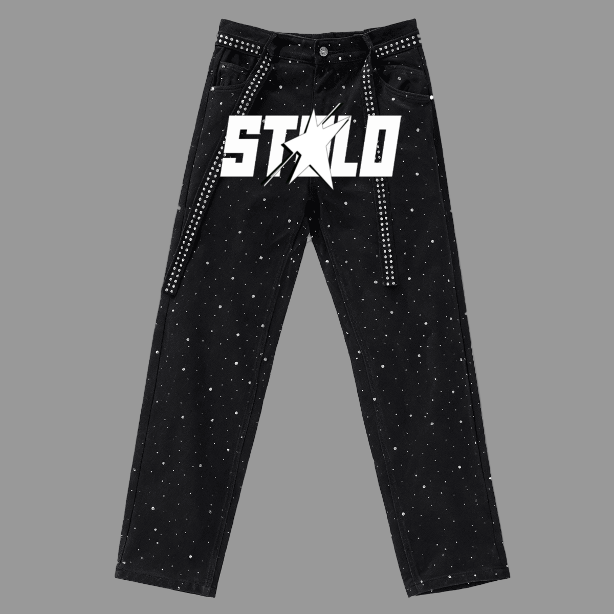 Stolo Clothing Co STARCHILD Unisex Rhinestone Star Loose Straight Jeans