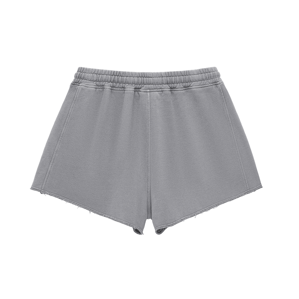 Stolo Clothing Co Birdies Snow Washed Raw Edge Drawstring Shorts