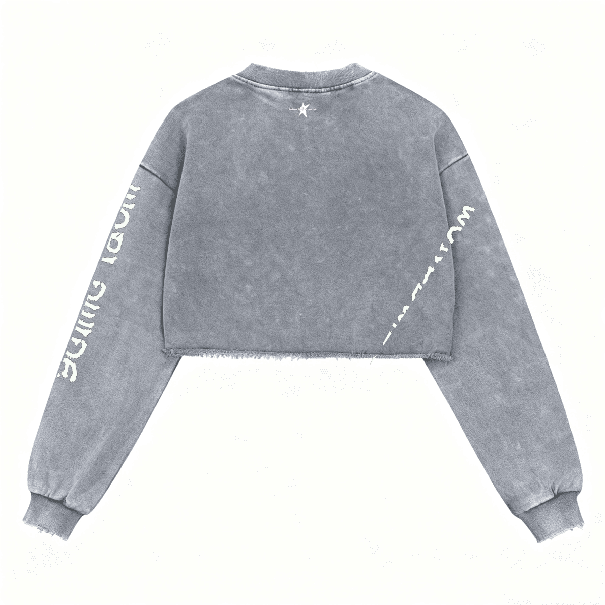 Stolo Clothing Co STARCHILD X WORLD WIDE Distressed Sun Faded Heavyweight Long Sleeve Crop Tee
