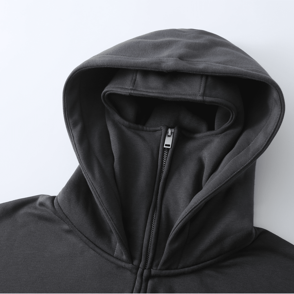 Stolo Clothing Co MASK ON Logo Heavyweight Masked Double Zip Hoodie（340GSM）