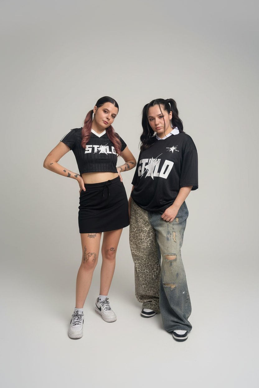 Stolo Clothing Co STARCHILD REBORN Striped Boxy Polo Tee