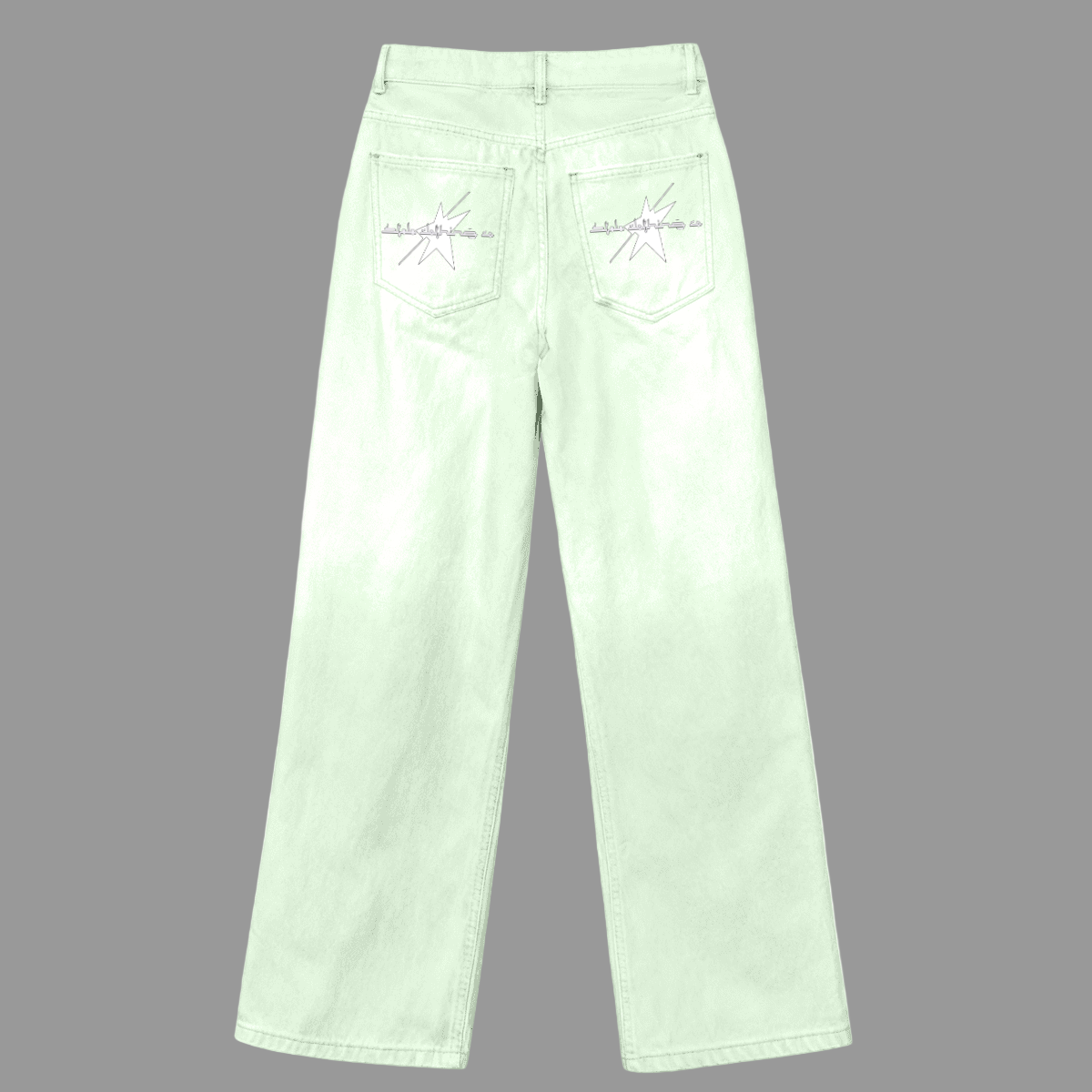Stolo Clothing Co STARCHILD PINK & GREEN Baggy Straight-Leg Washed Denim Jeans