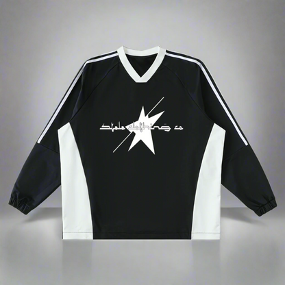 Stolo Clothing Co Essentials V-Neck Color Block Long-Sleeve Tee