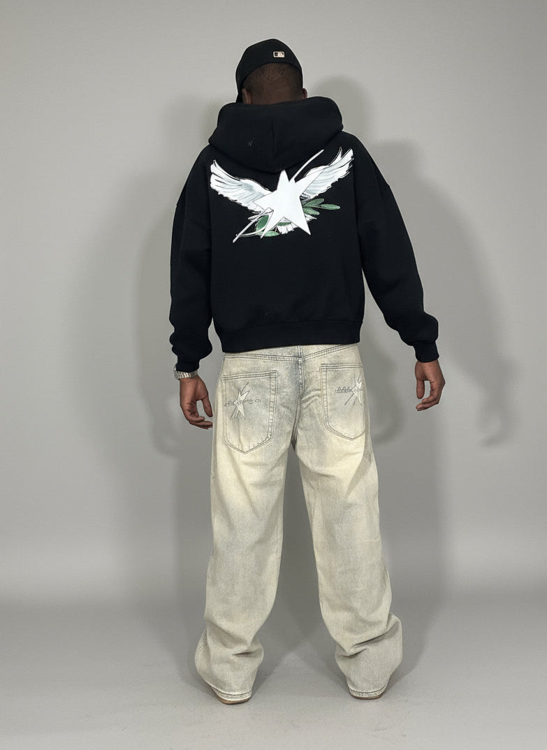 Stolo Clothing Co Birdies Fleece Full Zip-Up Boxy Hoodie