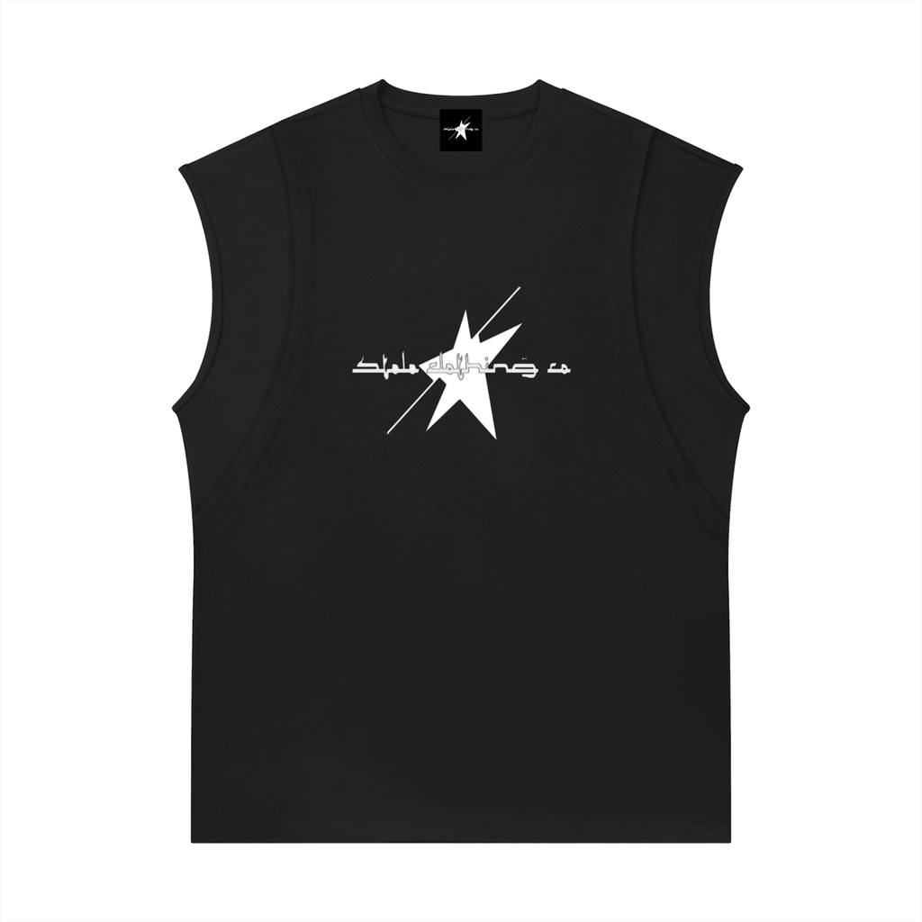 Stolo Clothing Co LOGO Spliced Panel Sleeveless Muscle Tee