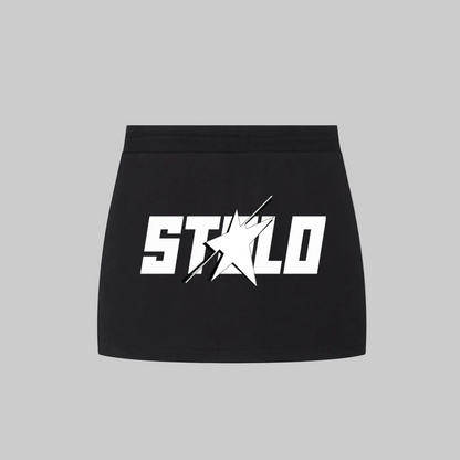 Stolo Clothing Co STARCHILD Back Print Hip Huggin Drawstring Skirt