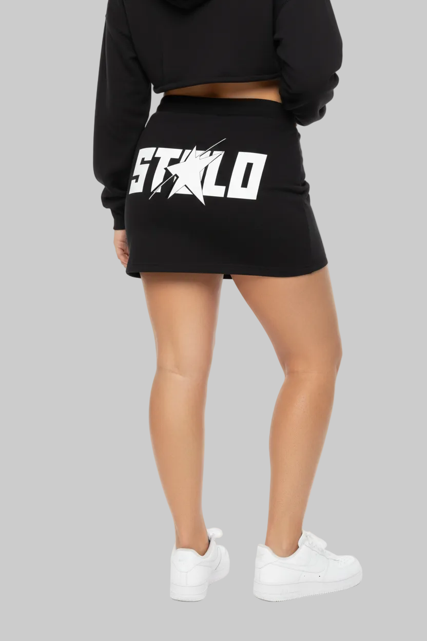 Stolo Clothing Co STARCHILD Back Print Hip Huggin Drawstring Skirt