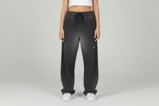 Stolo Clothing Co LOGO Sun Faded Raw Edge Straight-Leg Sweatpants