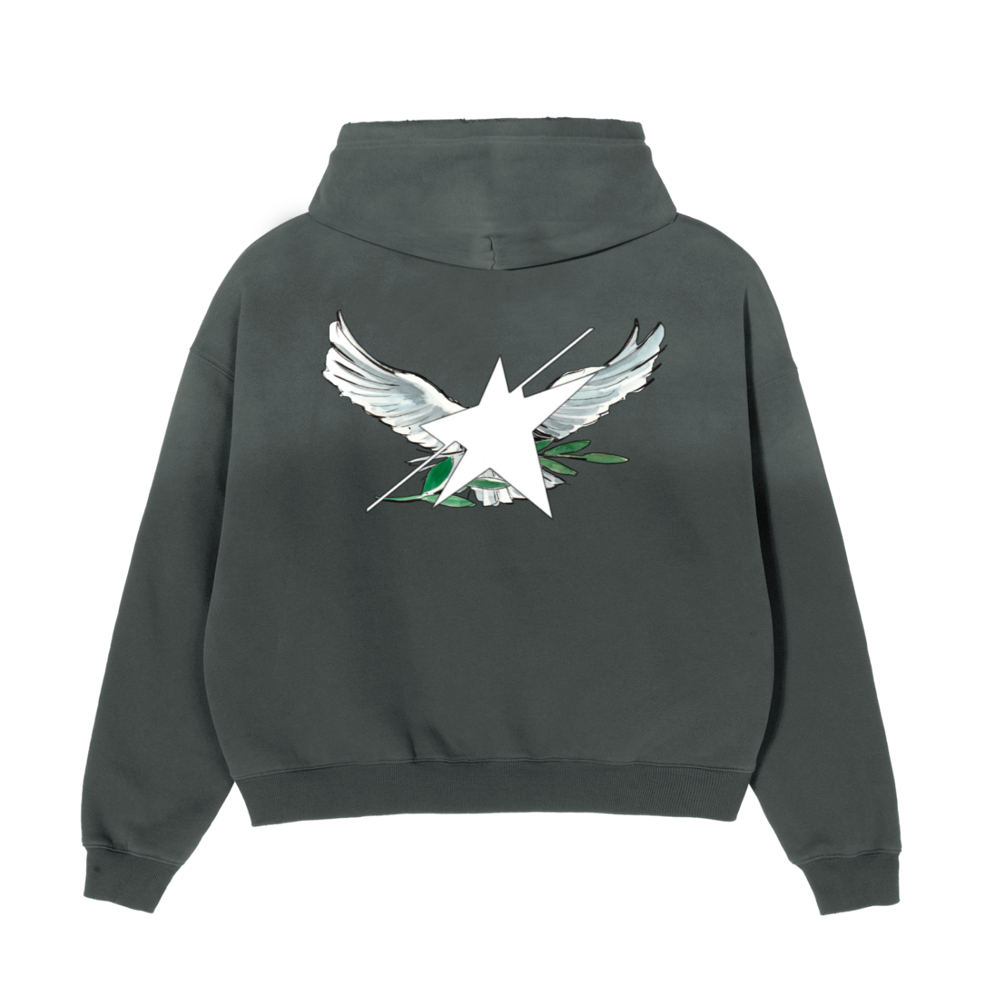 Stolo Clothing Co Birdies Hand-Frayed Sun Faded Boxy Hoodie