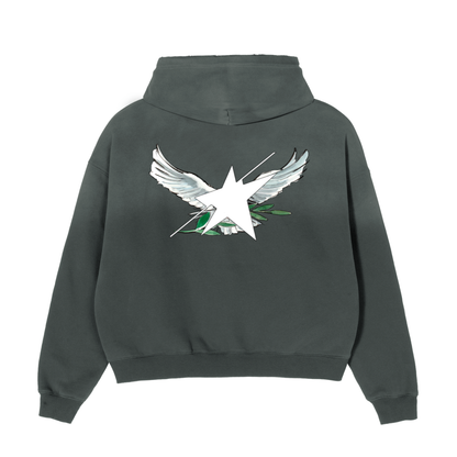 Stolo Clothing Co Birdies Hand-Frayed Sun Faded Boxy Hoodie