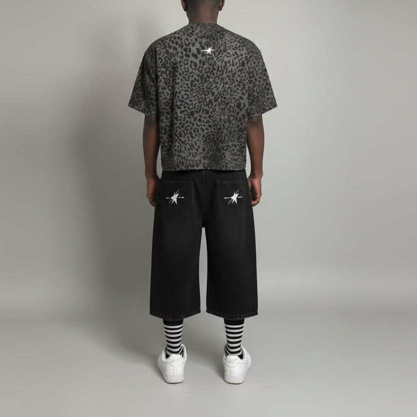 Stolo Clothing Co PREYING NUN Leopard Print Boxy Tee