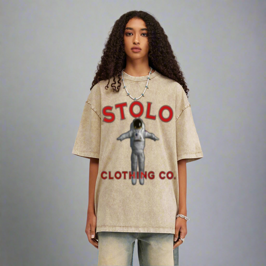 Stolo Clothing Co AstroKnot X Trust The Process Unisex Oversized Snow Wash Tee