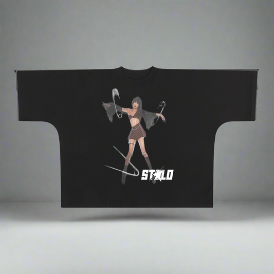 Stolo Clothing Co PAIN PIN Oversized Cropped Boxy Tee