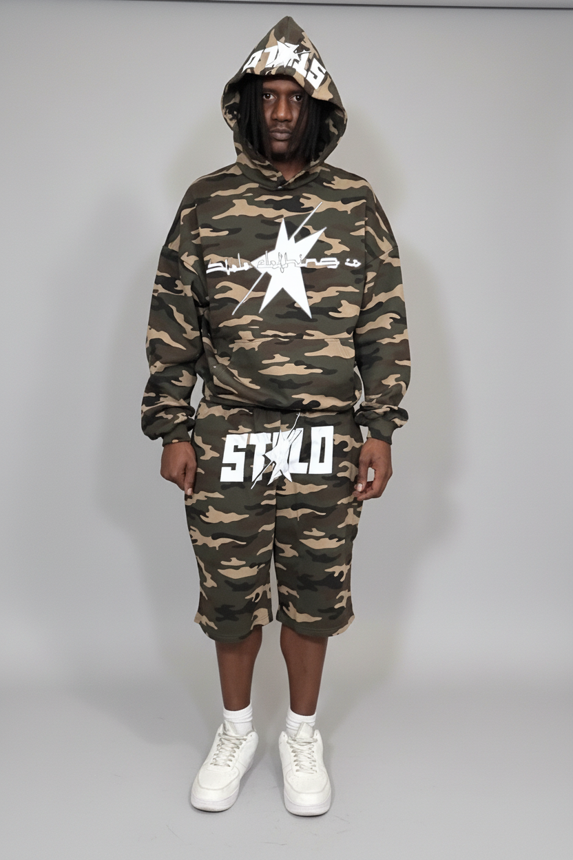 Stolo Clothing Co LOGO ARMY CAMO Heavyweight Hoodie (420 GSM)