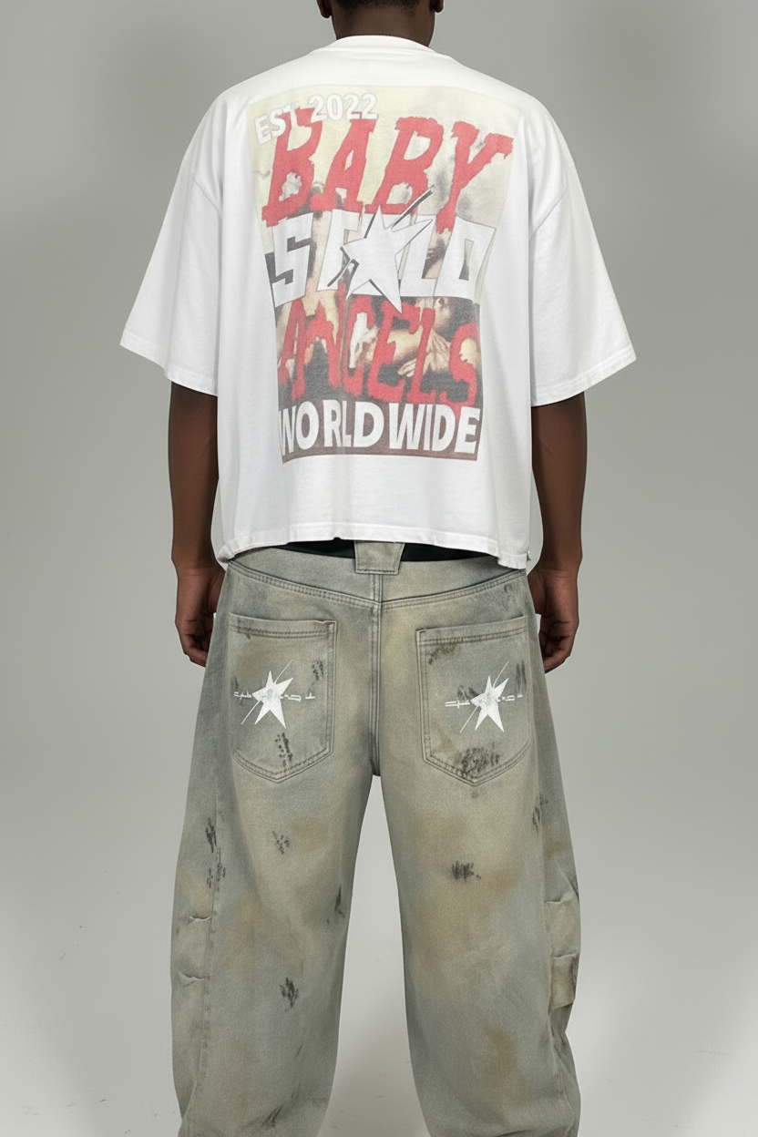 Limited Edition Stolo Clothing Co BABY ANGELS Oversized Boxy Tee