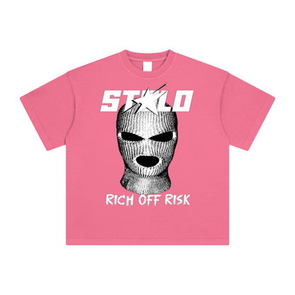 rich off risk,stolo clothing co,vintange washed,baggy,boxy,crop,t-shirt,tee