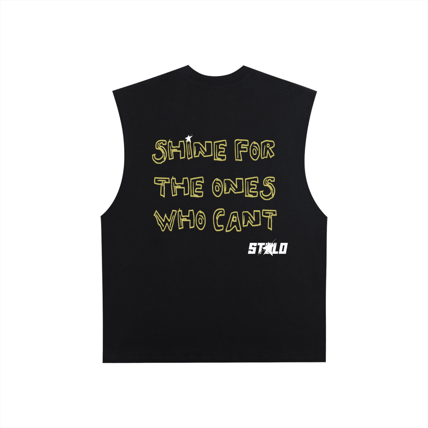 Stolo Clothing Co STILL SHINNING Raw Edge Cotton Tank Top Tee