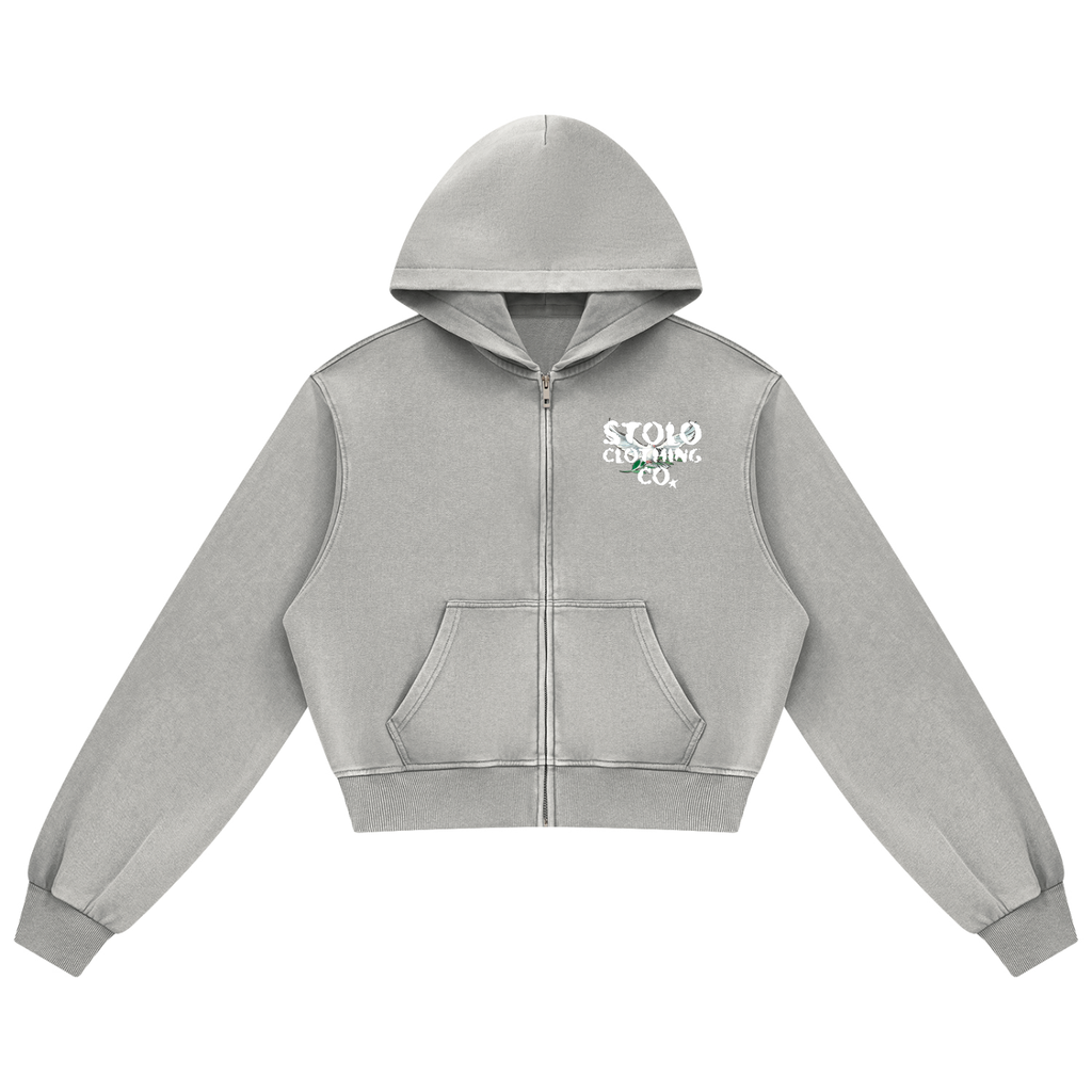 Stolo Clothing Co BIRDIES Minimal Mineral Wash Cropped Set