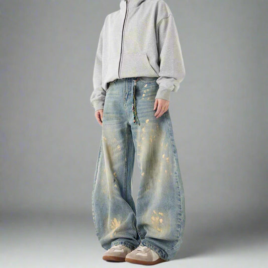 Stolo Clothing Co Essentials Hand-Painted Baggy Jeans