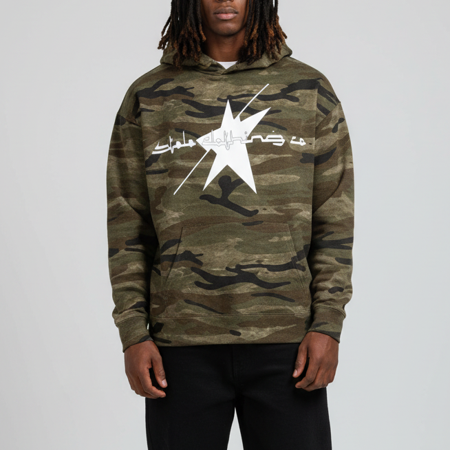 Stolo Clothing Co LOGO X STARCHILD Unisex Heavyweight Camo Hoodie (400GSM)